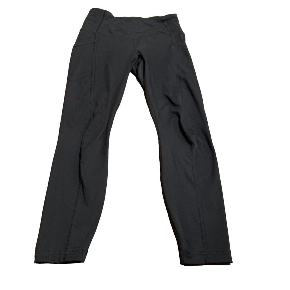 Yogalicious Lux Women’s Yoga Athletic Workout Cropped Black Legging Small